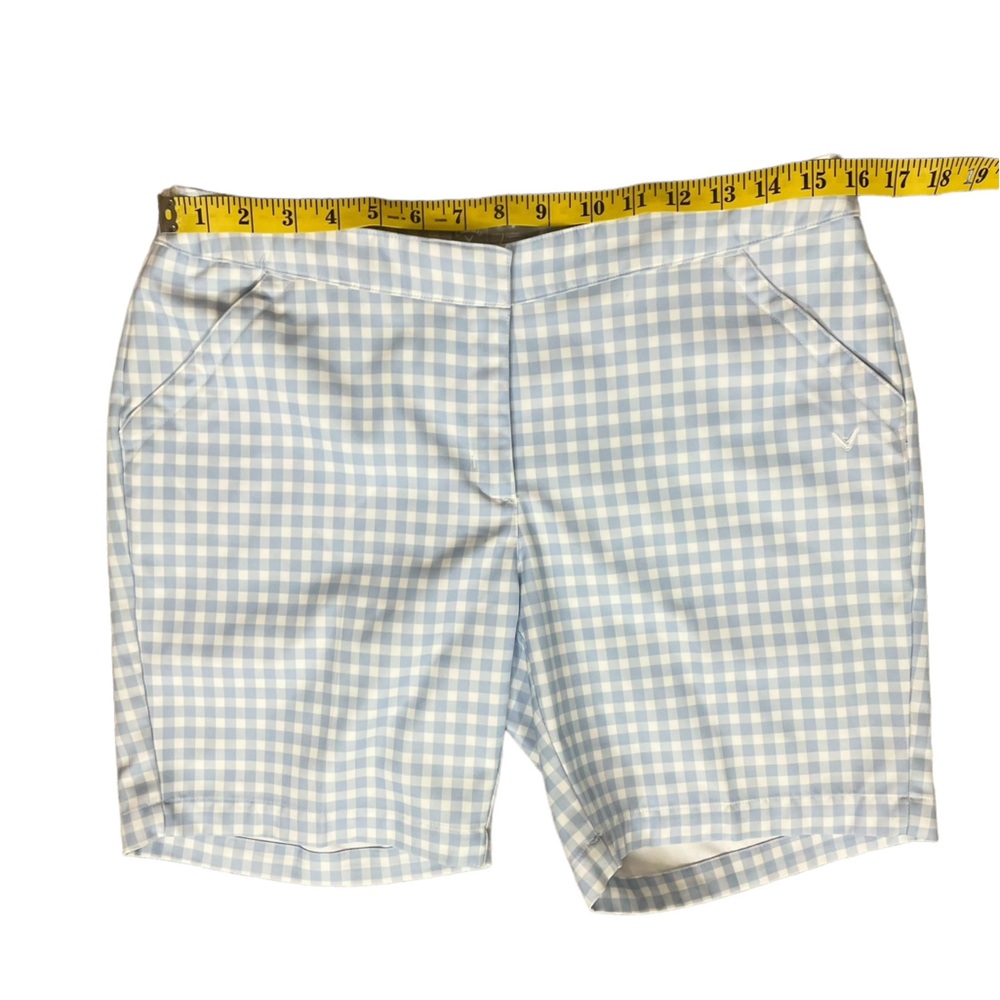 Callaway Women’s Opti-Dri Gingham Print Golf Shorts (E-1) - Picture 4 of 10